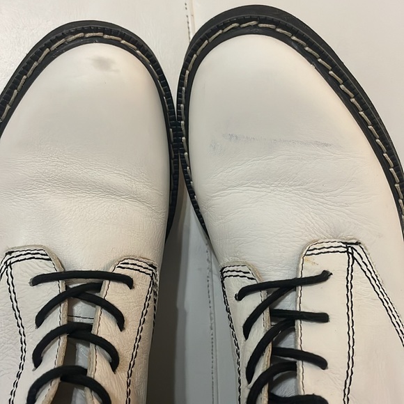 Zara White Lace Up Boots - Picture 14 of 15